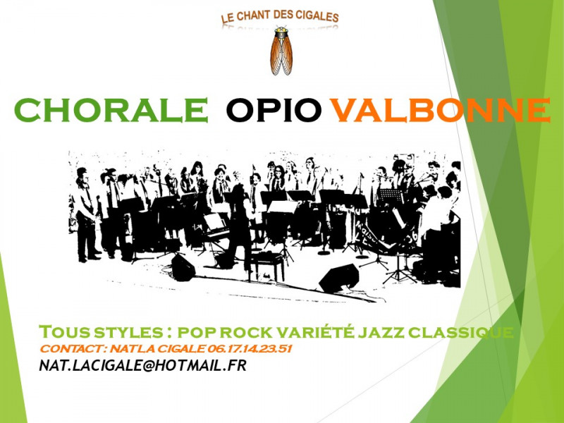 affiche de la chorale d'Opio - Valbonne